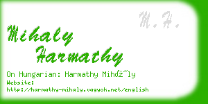 mihaly harmathy business card